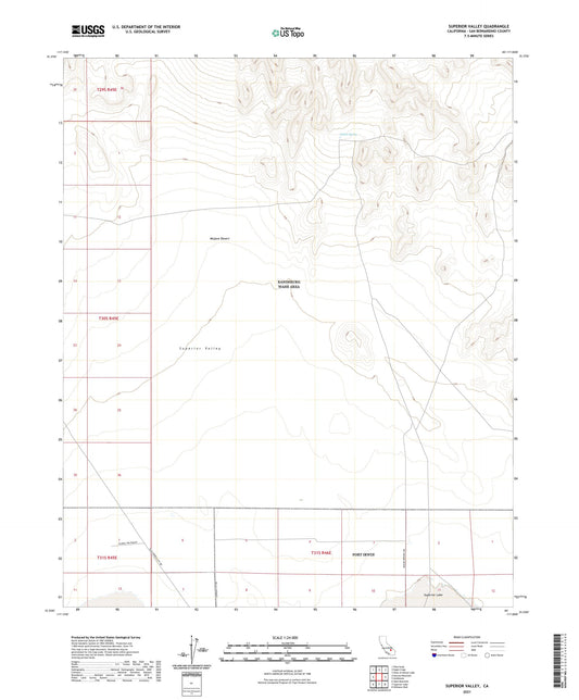 Superior Valley California US Topo Map Image