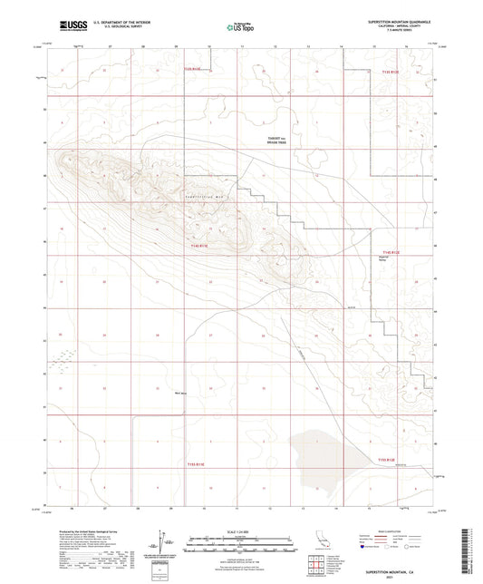 Superstition Mountain California US Topo Map Image