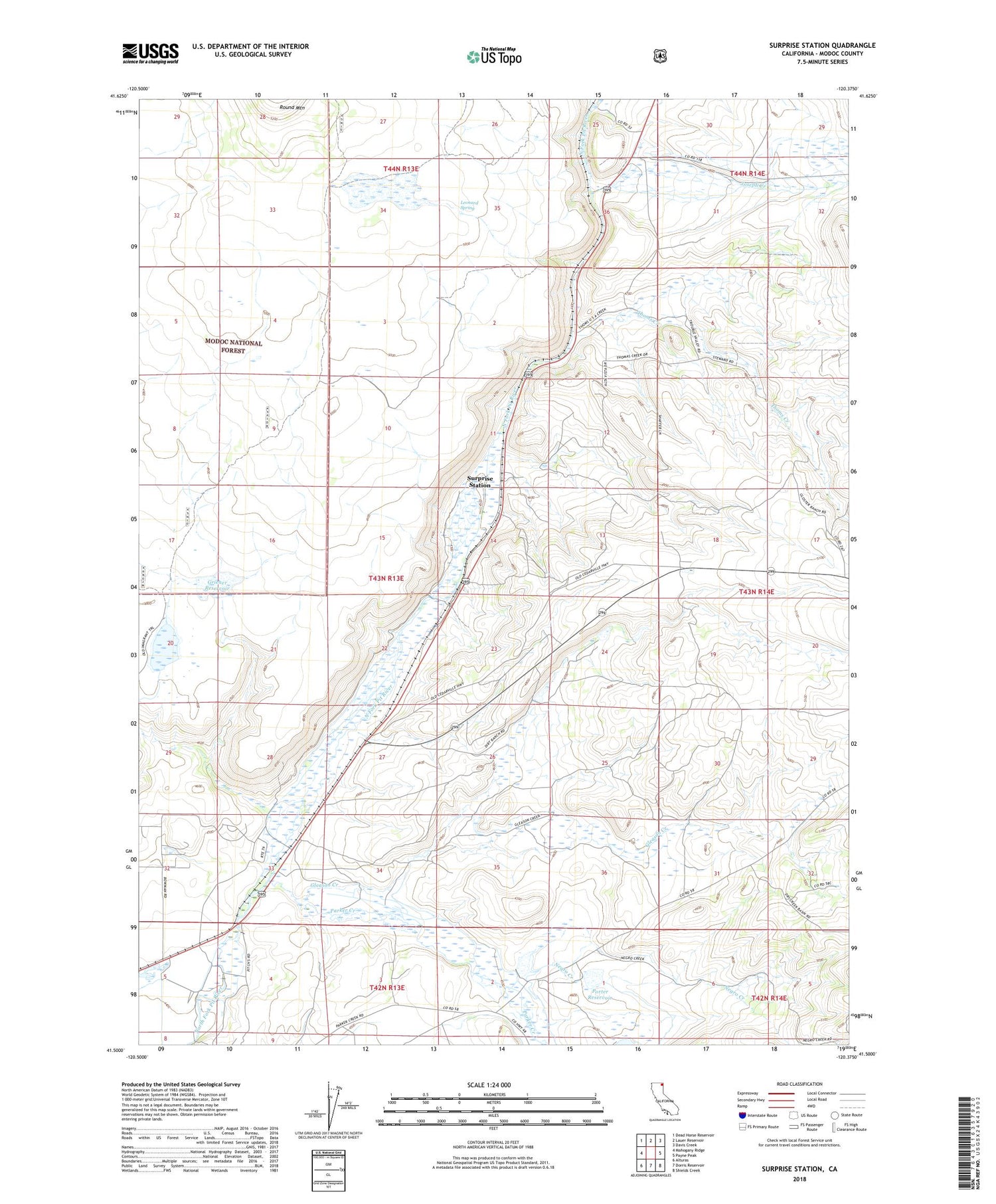 Surprise Station California US Topo Map Image