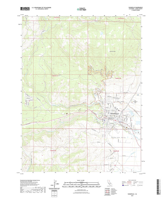 Susanville California US Topo Map Image