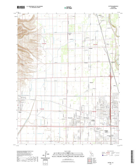 Sutter California US Topo Map Image