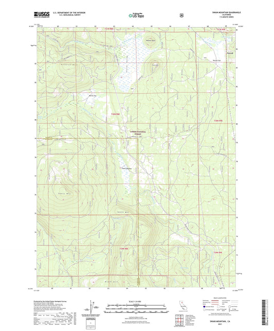 Swain Mountain California US Topo Map Image
