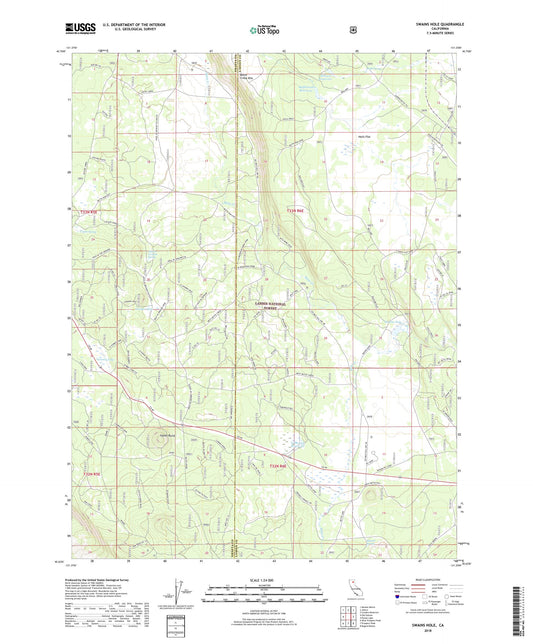 Swains Hole California US Topo Map Image