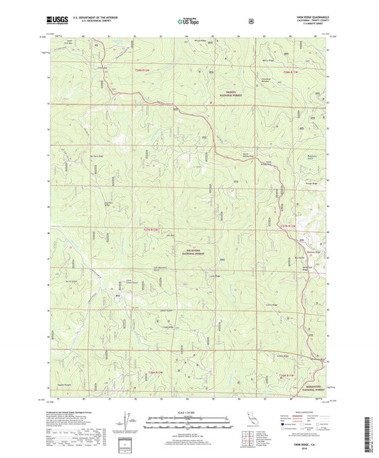 Swim Ridge California US Topo Map Image