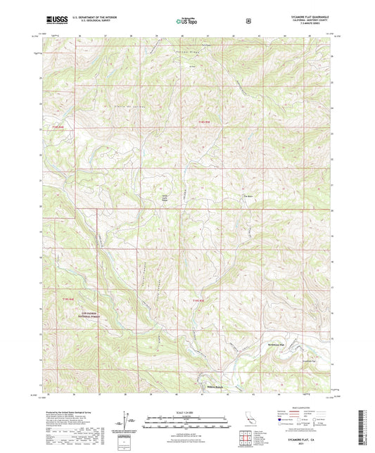 Sycamore Flat California US Topo Map Image
