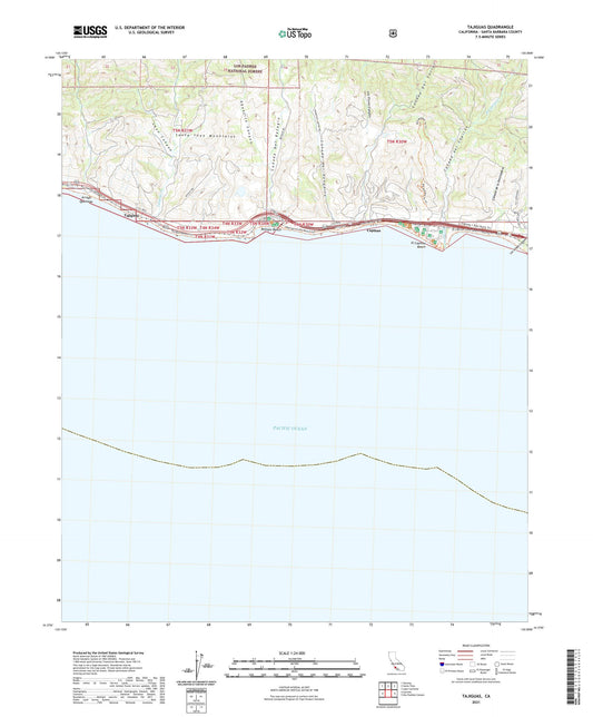 Tajiguas California US Topo Map Image