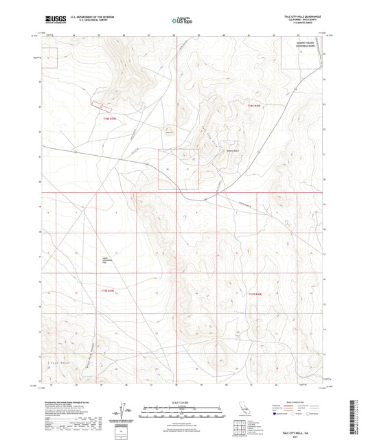 Talc City Hills California US Topo Map Image
