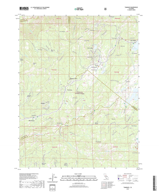 Tamarack California US Topo Map Image