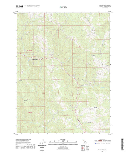 Tan Oak Park California US Topo Map Image