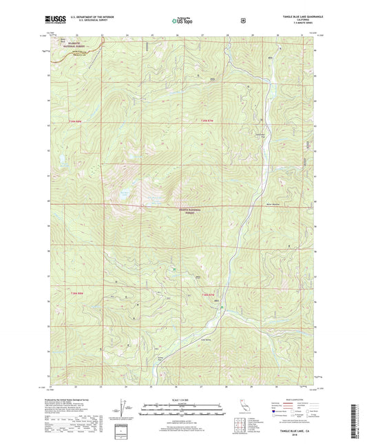Tangle Blue Lake California US Topo Map Image