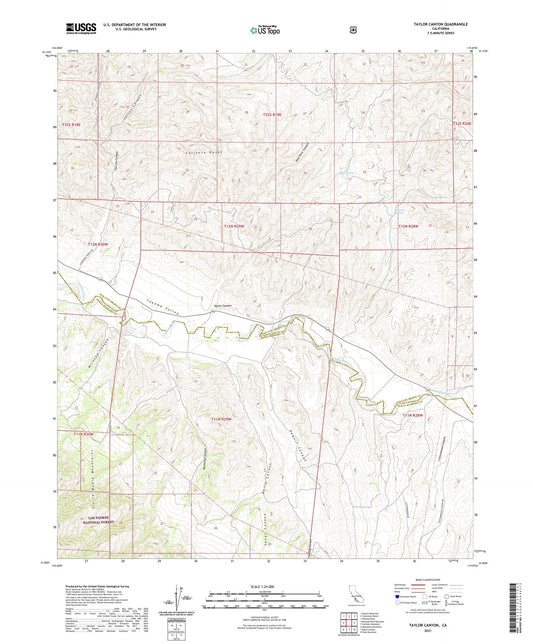 Taylor Canyon California US Topo Map Image