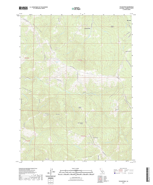 Taylor Peak California US Topo Map Image