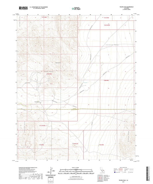 Tecopa Pass California US Topo Map Image