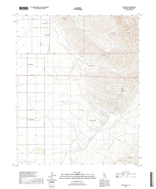 Tejon Hills California US Topo Map Image