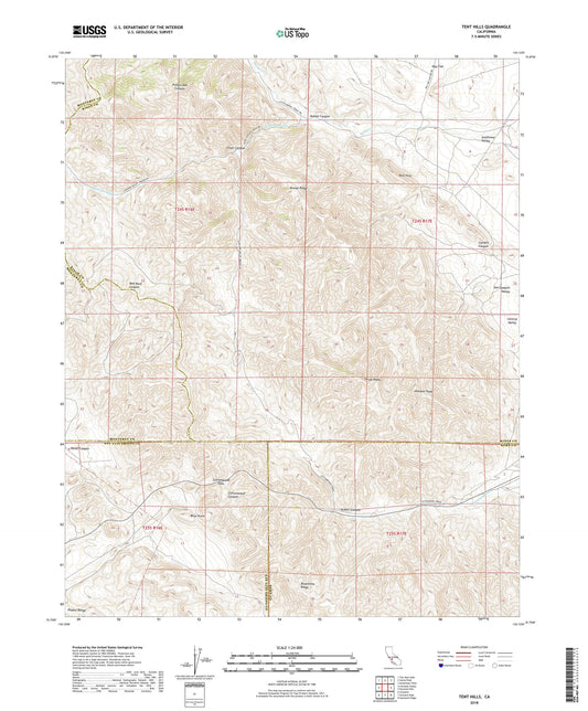 Tent Hills California US Topo Map Image