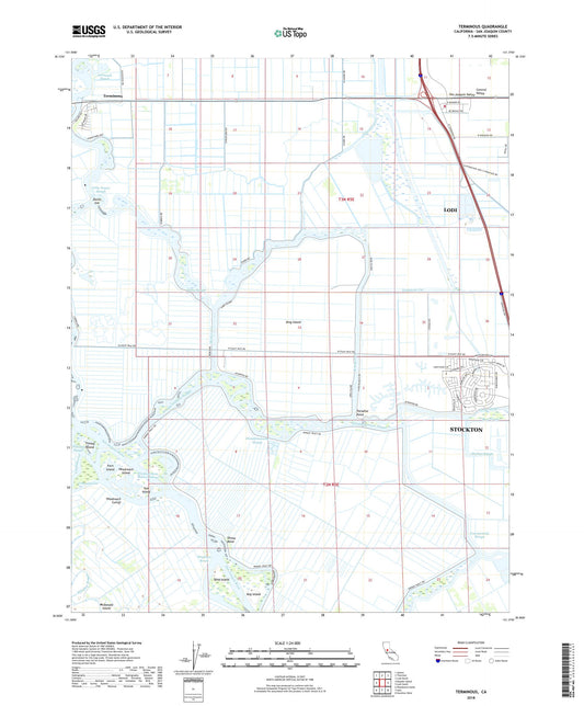 Terminous California US Topo Map Image