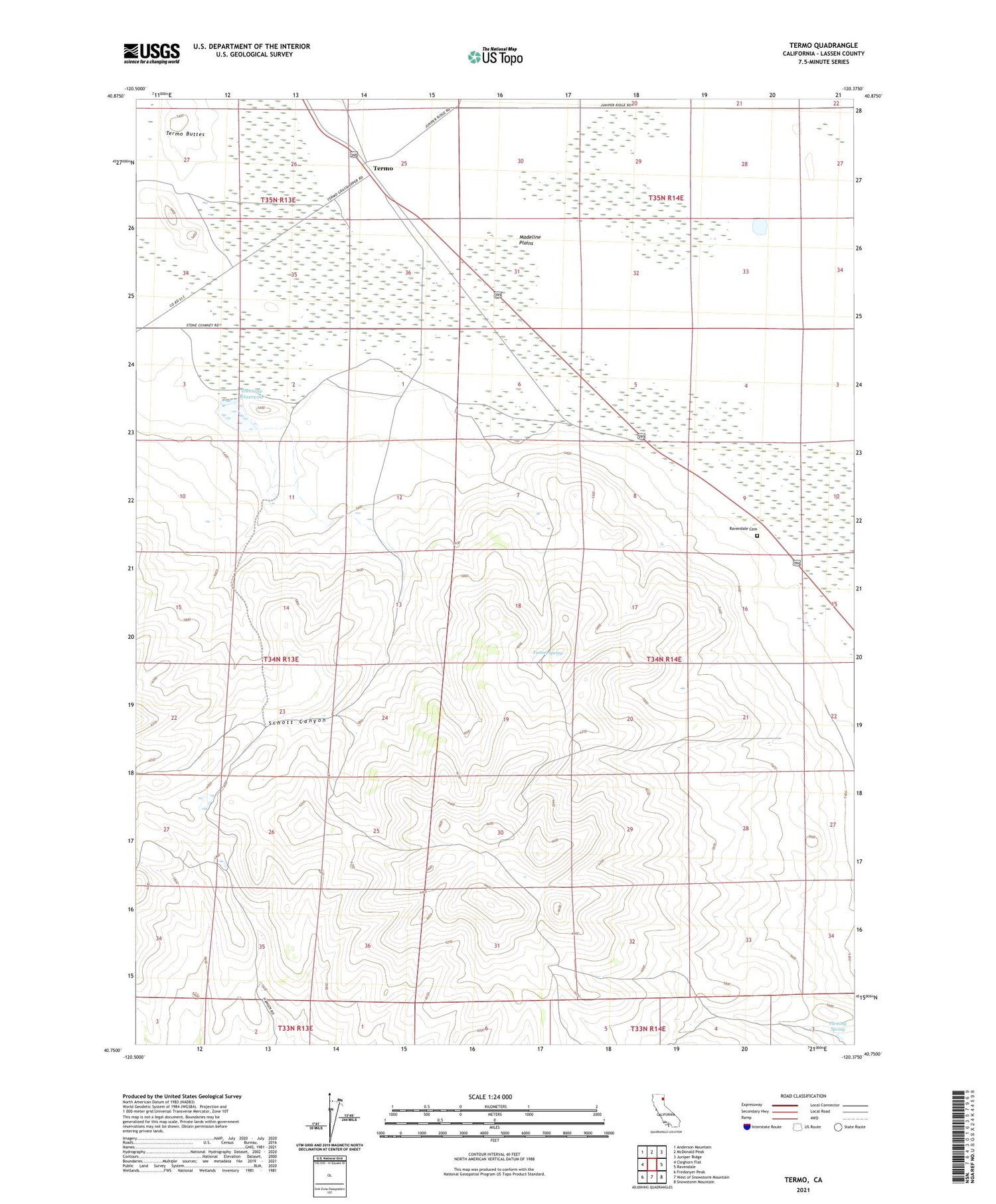 Termo California US Topo Map Image
