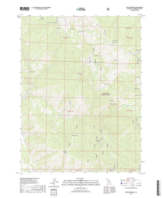 Thatcher Ridge California US Topo Map Image