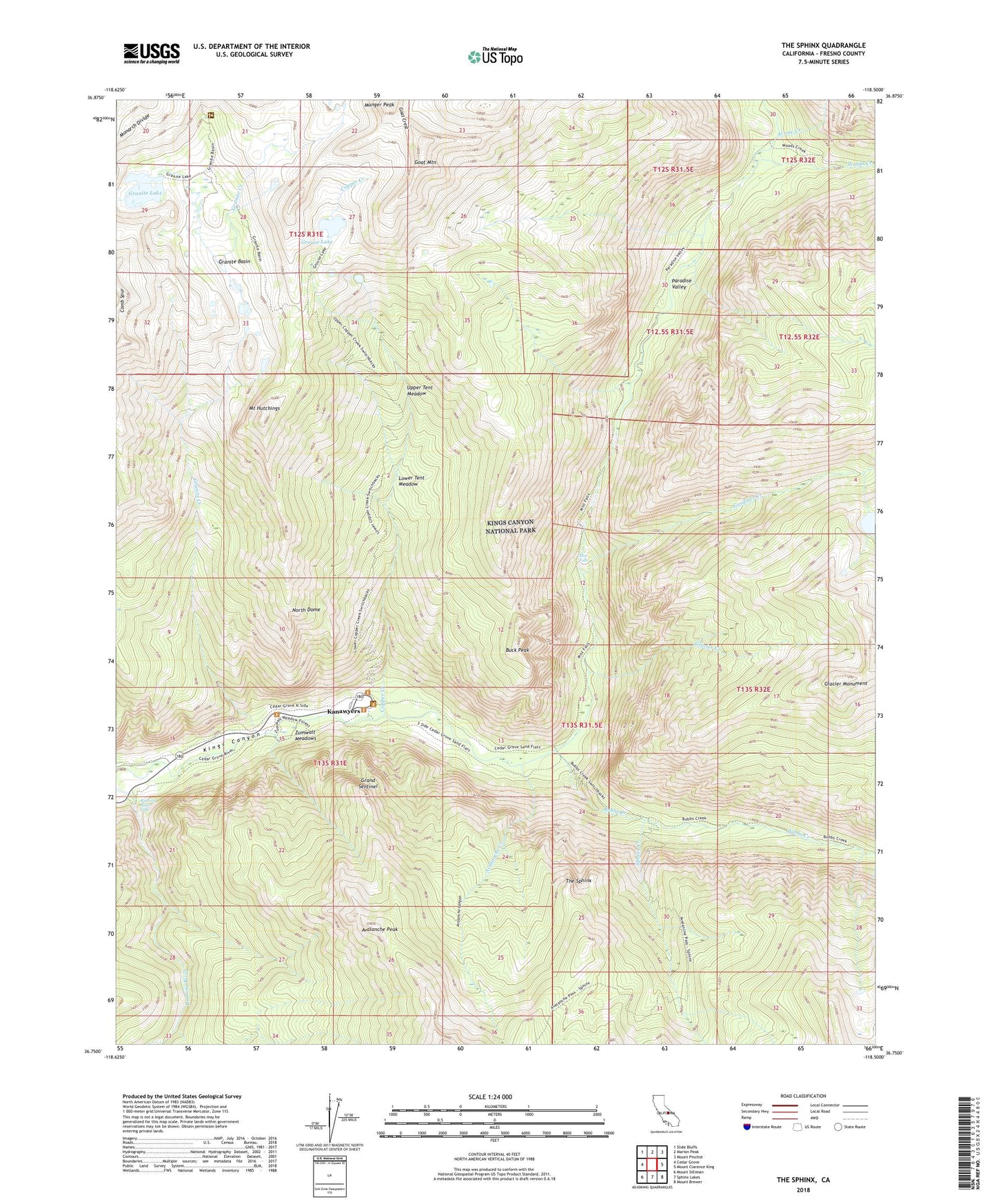 The Sphinx California US Topo Map Image