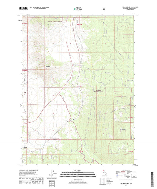 The Whaleback California US Topo Map Image