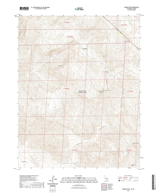 Thimble Peak California US Topo Map Image