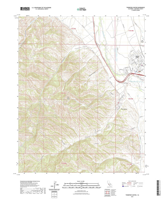 Thompson Canyon California US Topo Map Image