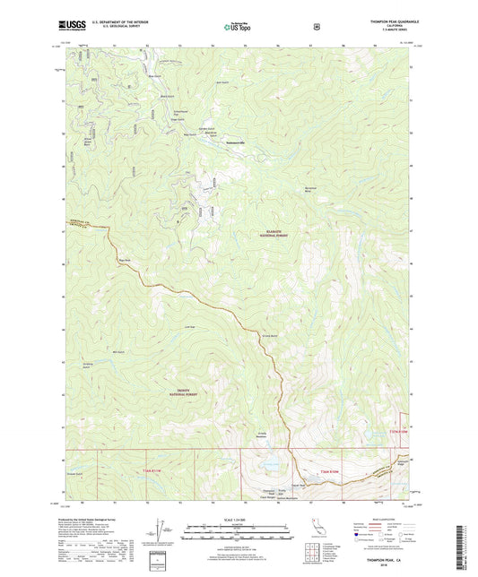 Thompson Peak California US Topo Map Image