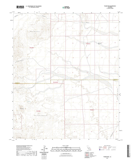 Thumb Peak California US Topo Map Image