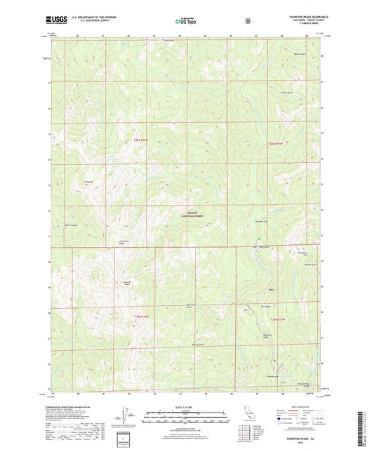Thurston Peaks California US Topo Map Image