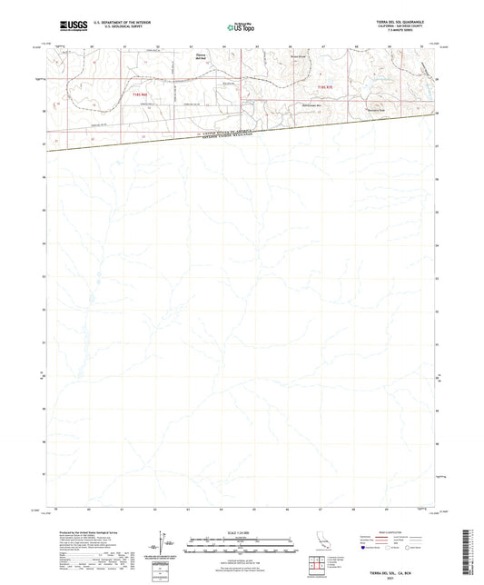 Tierra del Sol California US Topo Map Image