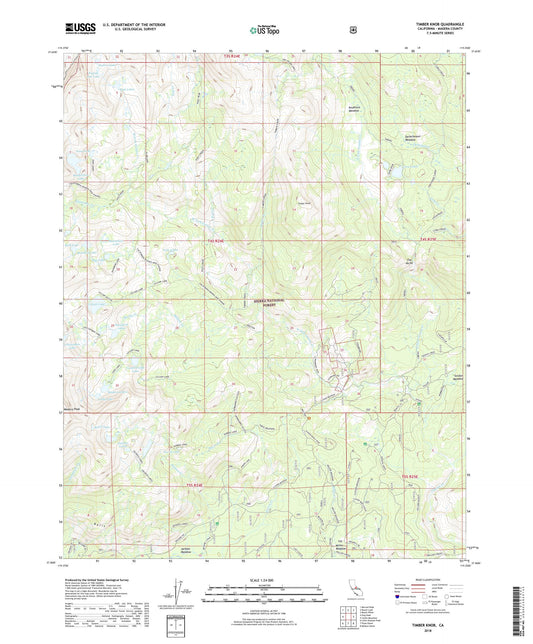 Timber Knob California US Topo Map Image