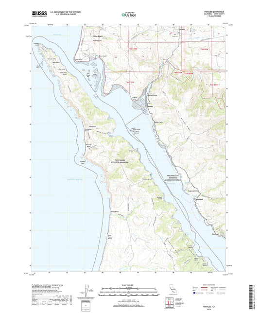 Tomales California US Topo Map Image