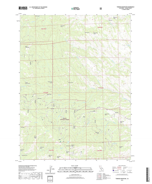 Tomhead Mountain California US Topo Map Image