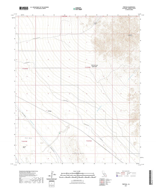 Tortuga California US Topo Map Image