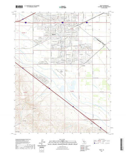 Tracy California US Topo Map Image