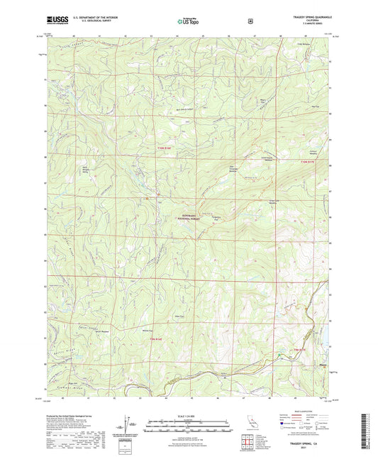 Tragedy Spring California US Topo Map Image