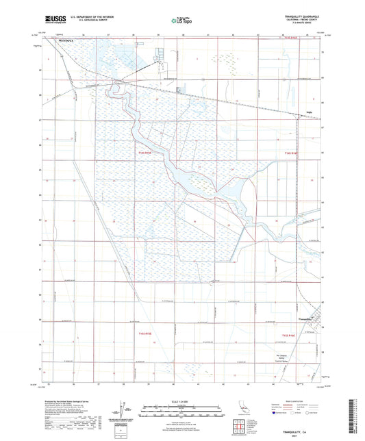 Tranquillity California US Topo Map Image