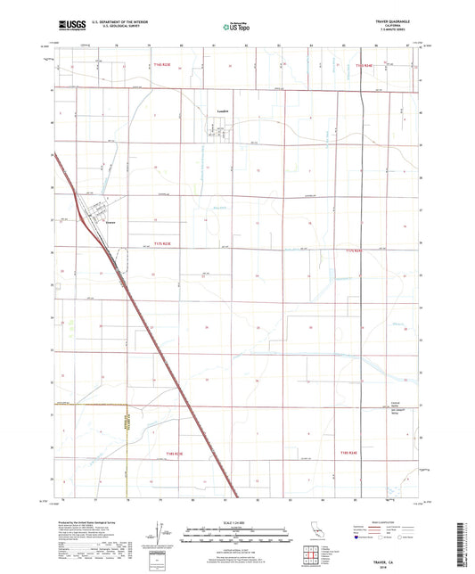 Traver California US Topo Map Image