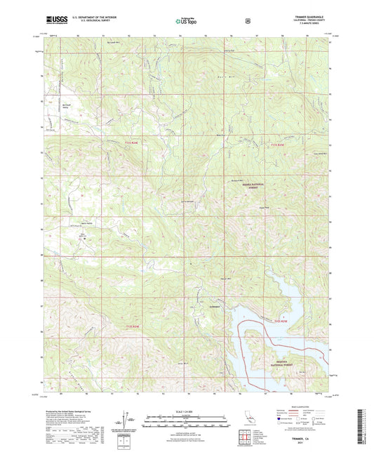 Trimmer California US Topo Map Image