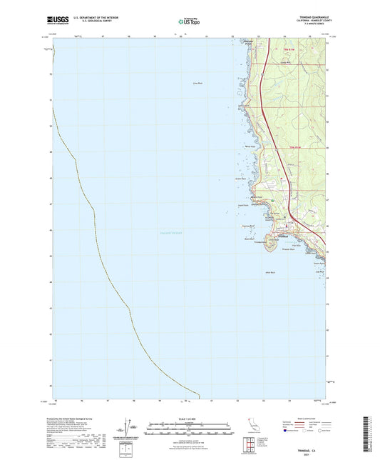 Trinidad California US Topo Map Image