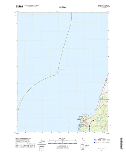 Trinidad OE N California US Topo Map Image