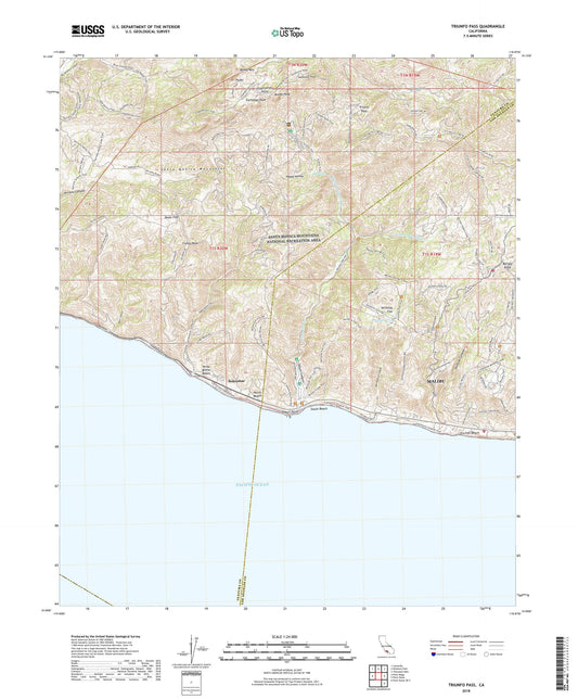 Triunfo Pass California US Topo Map Image