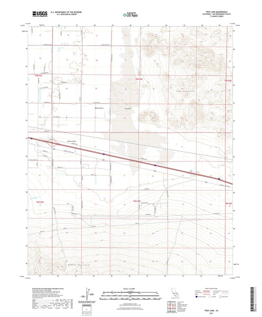 Troy Lake California US Topo Map Image