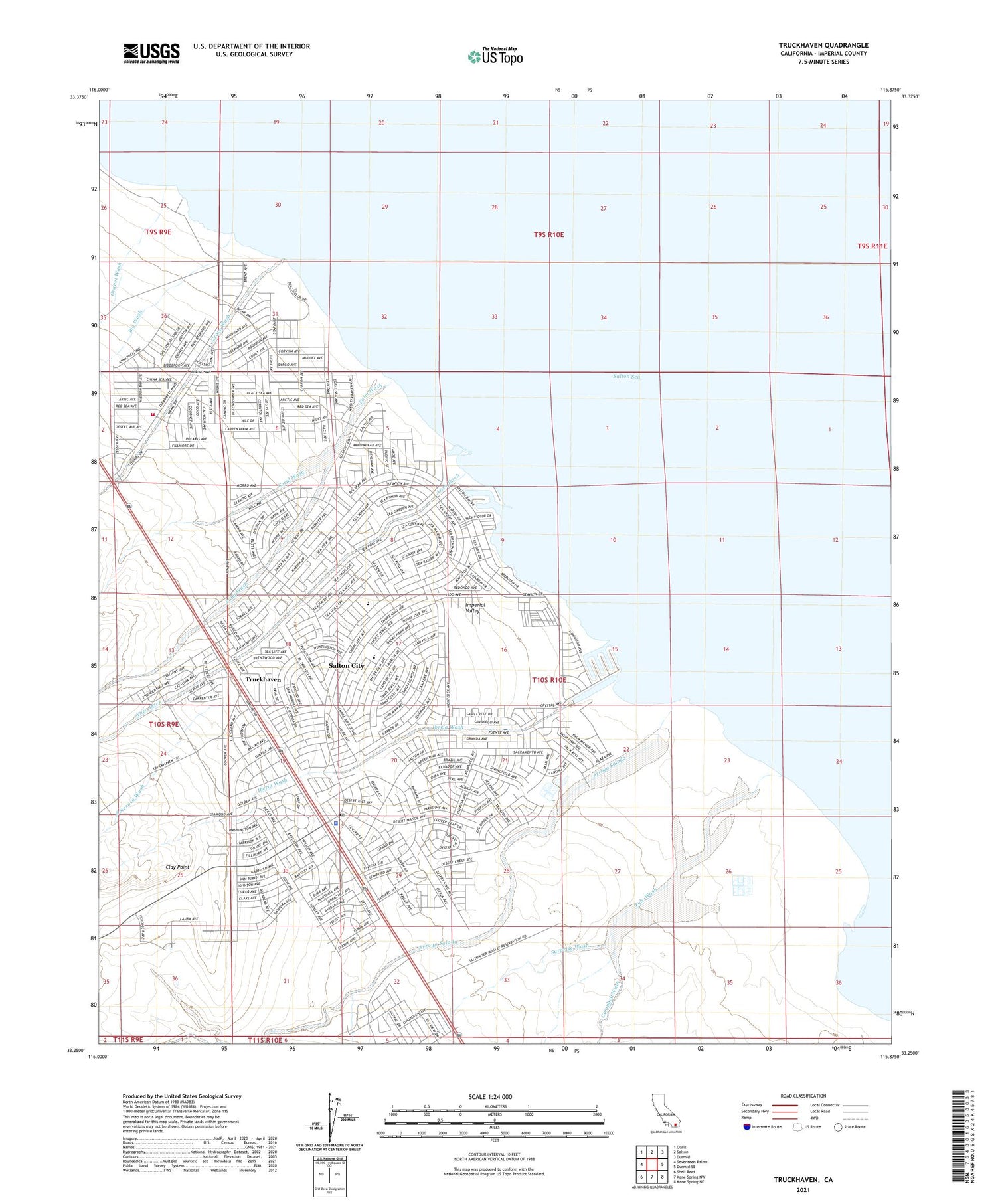 Truckhaven California US Topo Map Image