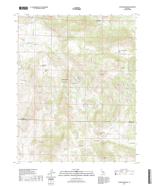 Tucker Mountain California US Topo Map Image