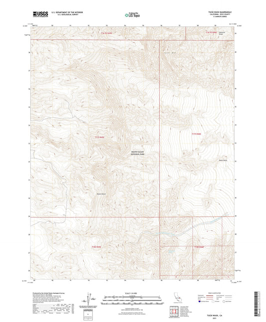 Tucki Wash California US Topo Map Image