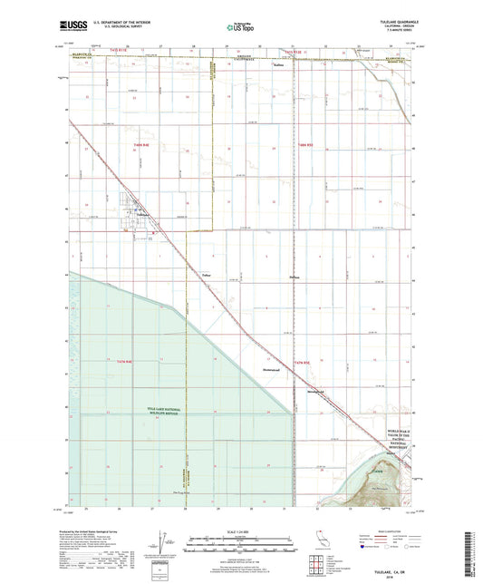 Tulelake California US Topo Map Image