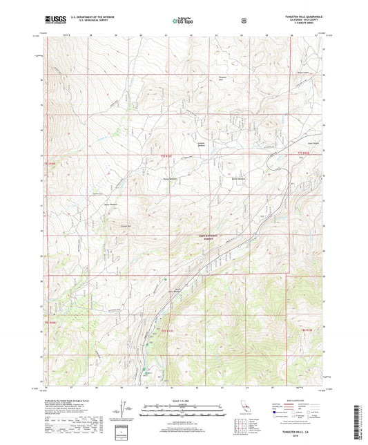 Tungsten Hills California US Topo Map Image