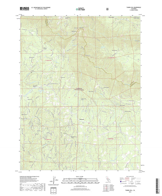 Tunnel Hill California US Topo Map Image