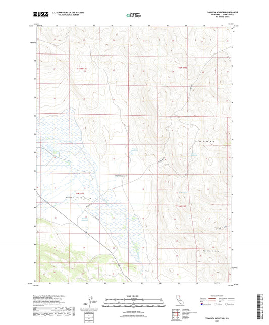 Tunnison Mountain California US Topo Map Image